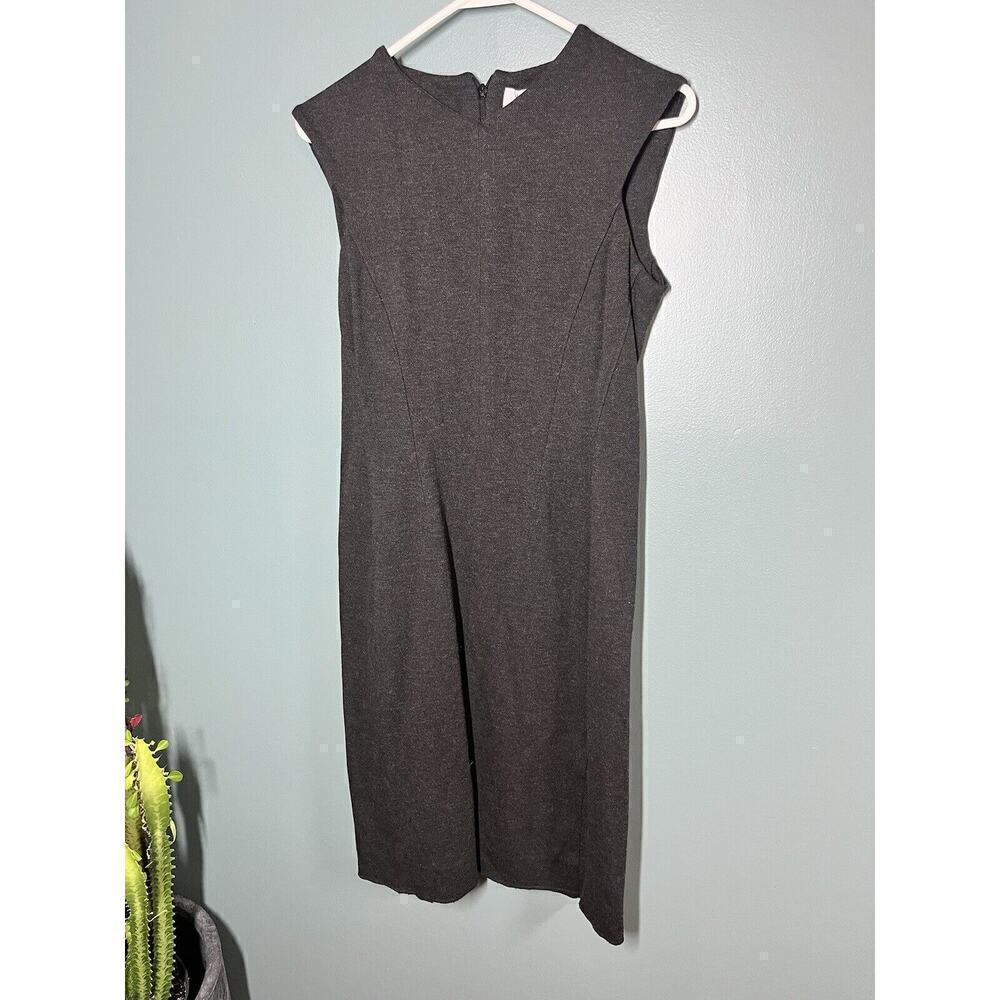 MM LaFleur Lydia Size 4 Gray Ponte Knee Length Sheath Casual Business Work Dress